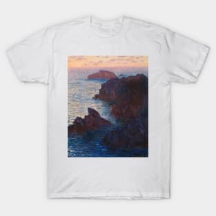 Rocks at Belle lle Port Domois by Claude Monet T-Shirt